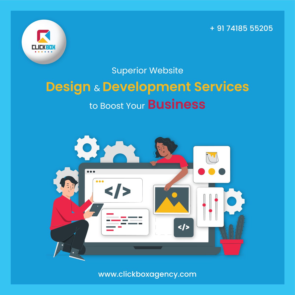 Maximum Website Development & Web Design Services to Boost Your Business

Reach us:  7418 555 205
bit.ly/3yPWcsn

#website #webdesign #websitedevelopment #business #buildingservice #customers #html #javascript #react #nodejs #frontend #backend #fullstack #clickboxagency