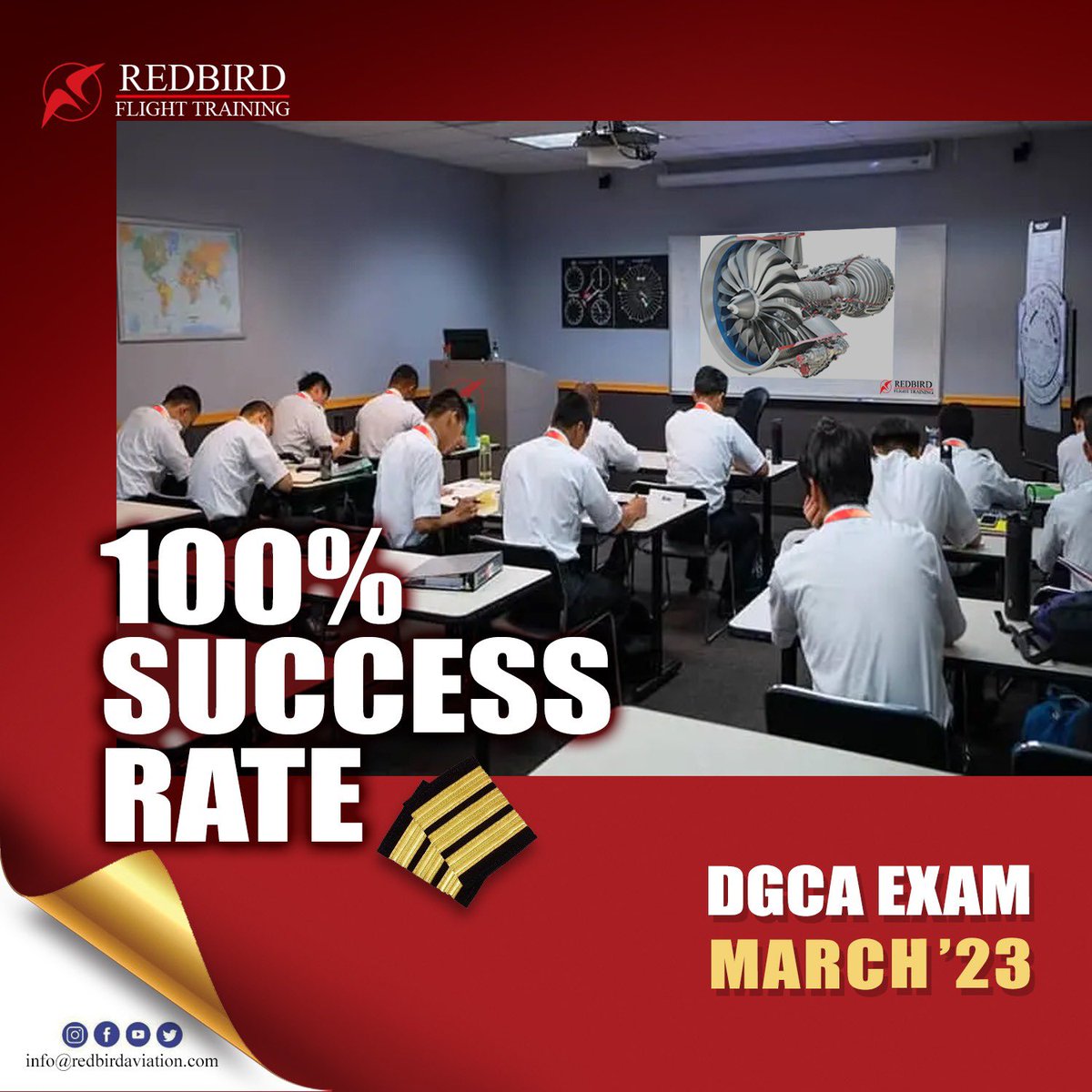 RedBirdAviation's tweet image. We have done it again🎉📚
Redbird Ground Training cadets have proved once again by getting a 100% passing rate in the Technical General DGCA exams (March 2023 attempt)🎉😍

Get in touch with us today!

📞 7678284091, 9971658735, 8368848251,
📞 7678383160
 #groundclass #dgca