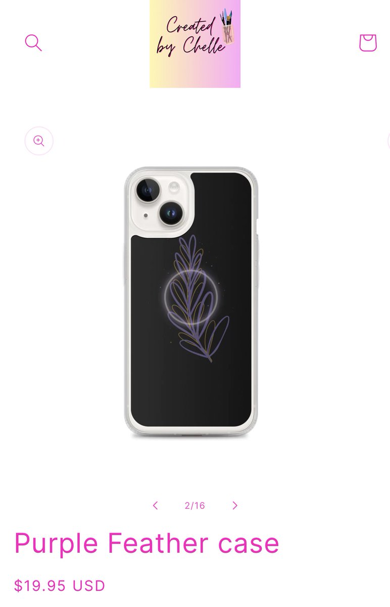 ALERT ALERT ALERT 🚨 Purple Feather phone case is now available on createdbychelle.myshopify.com 💜💜