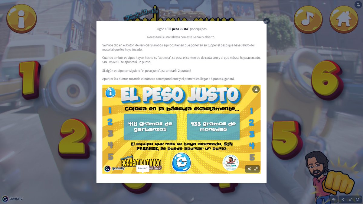 dondavidruiz's tweet photo. https://t.co/tuXsYULcVz ¡Hoy y mañana vuelven a visitarnos los papás y mamás de la #academiaminion del @ceipkantica! Nos acompañarán en la 6ª edición de las famosas “Estaciones de Aprendizaje” de #mate: cálculo mental, unidades de medida y mucho más. @genially_es @sandboxeduca https://t.co/JEexlns4kR
