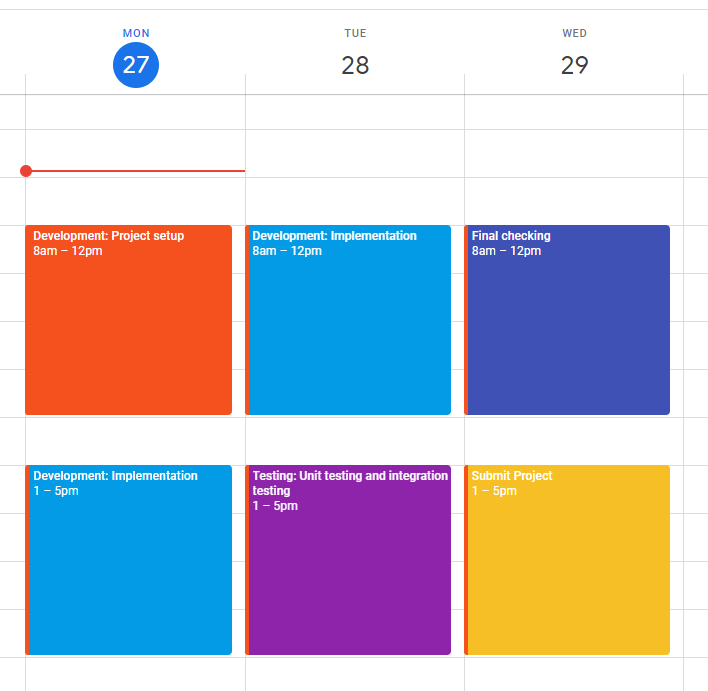 How do you stay committed to a project you're doing?  I used google calendar to plan my workflow and GitHub kanban board.