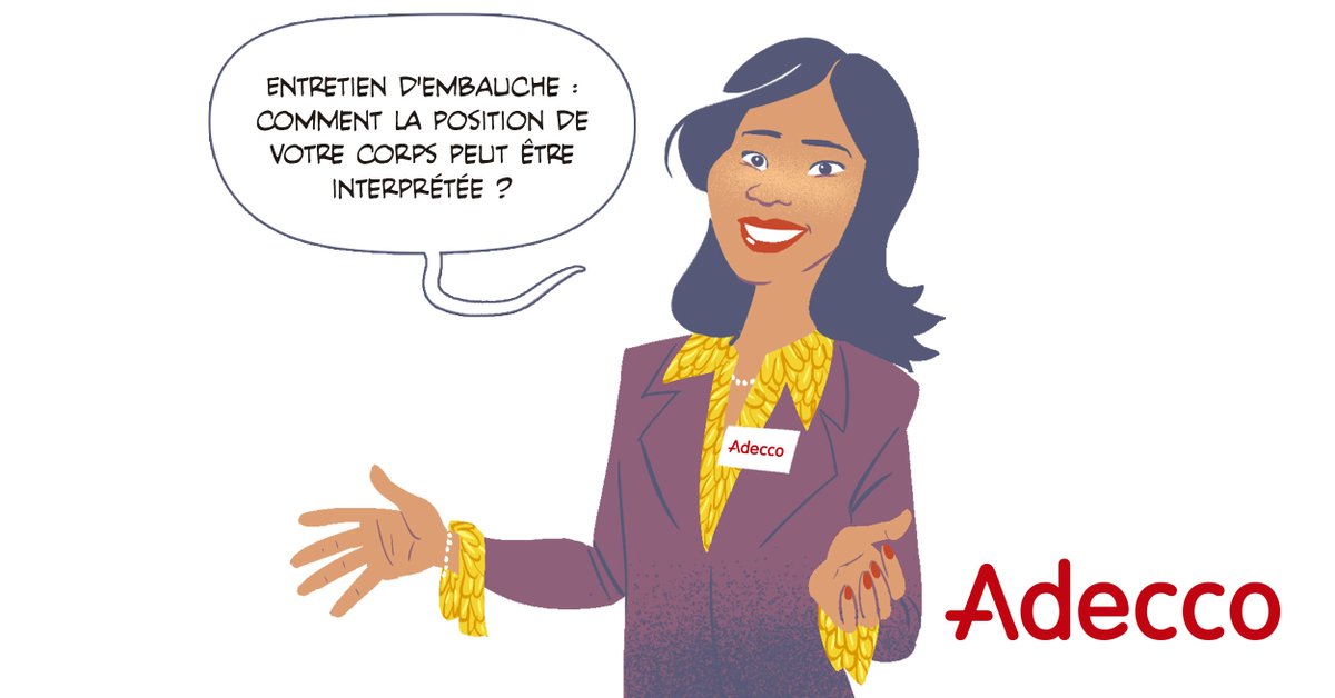 AdeccoFrance's tweet photo. [ #Blog💡 ]

Savez-vous que votre #corps parle, lui aussi, à sa façon 😉 ? Votre #posture ou votre #gestuelle en disent beaucoup sur votre état d’esprit, notamment pendant un #entretien d’#embauche 😄 ! 

Nos conseils dans un nouvel épisode de notre BD 👉 https://t.co/Kz2KOo3sTC https://t.co/8o8tfxZbQ4