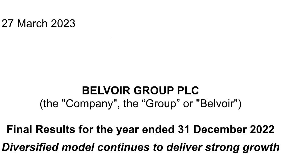 Full year results out today at 7am. Key highlights: Revenue +14%, dividend +6% with dividend to grow over 3 years, acquisitions increasing, managed homes +4% to 75,500, 26th year of growth, huge thanks to all involved. Here is a link to the full results: londonstockexchange.com/news-article/B…