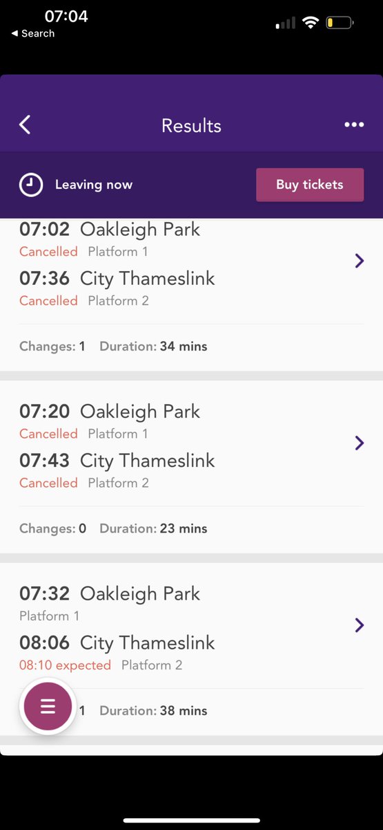 Morning <a href="/TLRailUK/">Thameslink</a> could you please explain why all these trains from Oakleigh Park are cancelled this morning - including the 07:50?