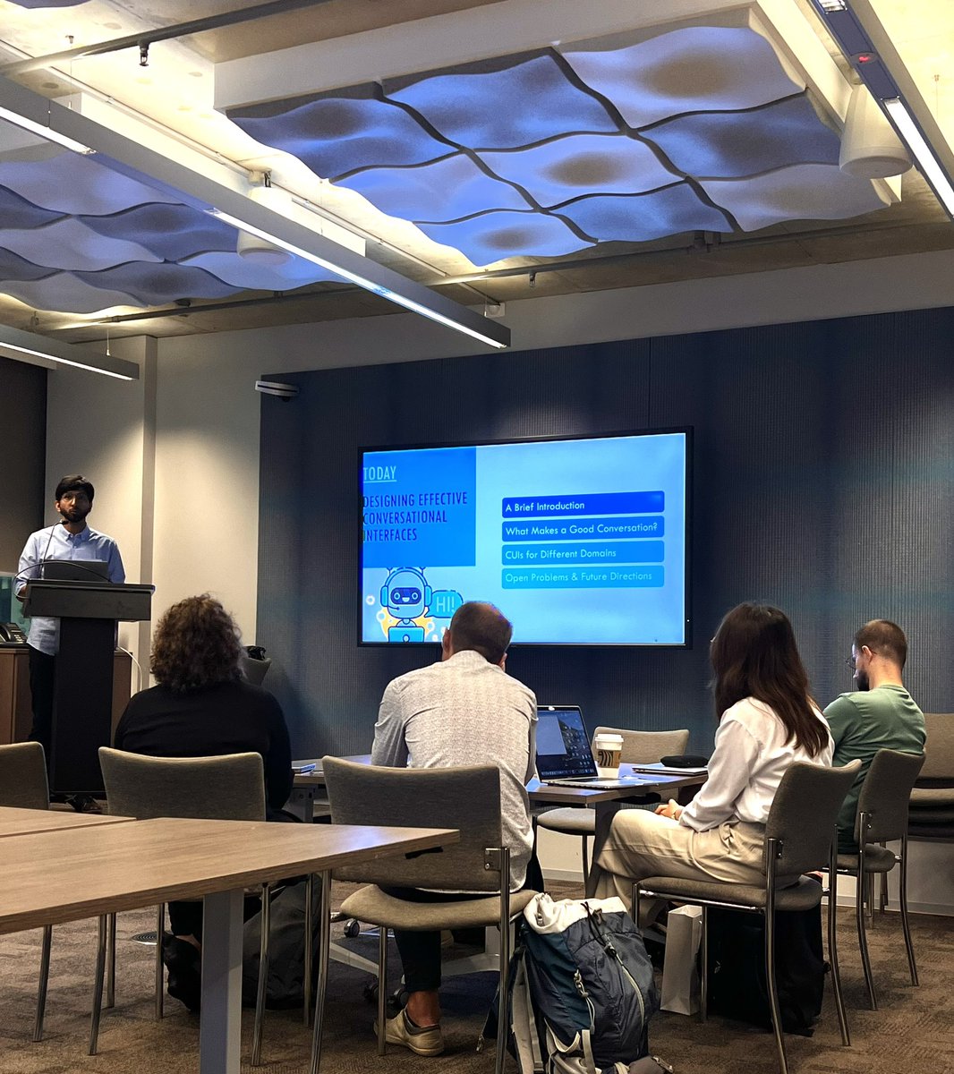 Maxwell Szymanski (@max_does_well) on Twitter photo Kicking off the IUI’23 workshops with a talk on designing conversational interfaces by <a href="/UjLaw/">Ujwal Gadiraju</a>! Happy to see some friends from TUDelft attending all the way in Sydney <a href="/N33lik/">Garrett Allen</a> ! Who else will I see at #IUI23? 🇦🇺 Kicking off the IUI’23 workshops with a talk on designing conversational interfaces by <a href="/UjLaw/">Ujwal Gadiraju</a>! Happy to see some friends from TUDelft attending all the way in Sydney <a href="/N33lik/">Garrett Allen</a> ! Who else will I see at #IUI23? 🇦🇺