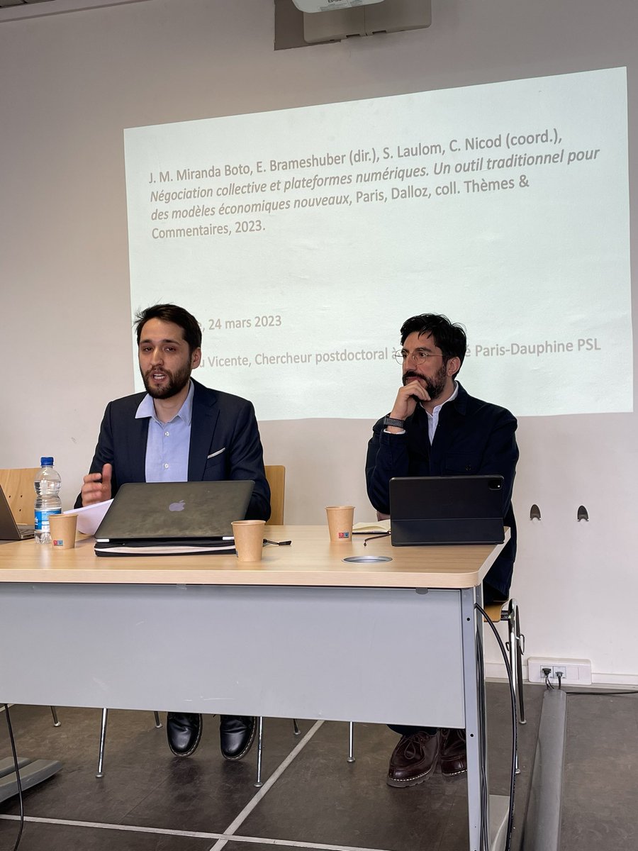 Fantástica sesión de presentación de nuestro libro editado por <a href="/Dalloz/">Editions Dalloz</a> en <a href="/UParisNanterre/">Université Paris Nanterre</a> , con <a href="/LaulomSylvaine/">Sylvaine laulom</a> y Judith Brockmann, y las excelentes intervenciones como discussants de <a href="/mj_vnl/">Matthieu Vicente</a> y <a href="/VPietrogiovanni/">Vincenzo Pietrogiovanni</a>