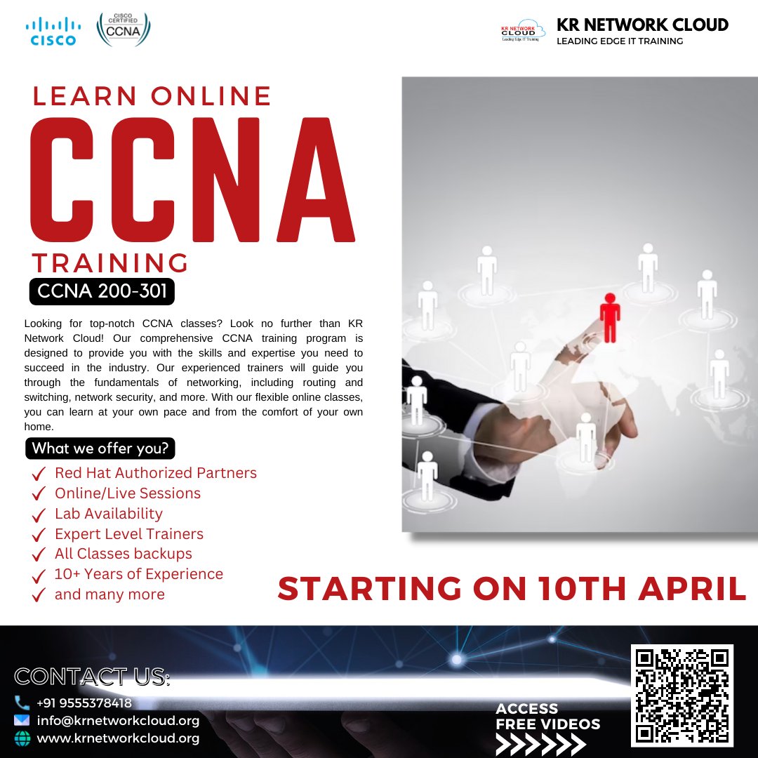 KRNetworkCloud1's tweet photo. 🎉 Join the KR Network Cloud, one of the most trusted and reliable IT training providers in the industry!#KRNETWORKCLOUD #CCNA #Cisco #paloalto #pcnse #AWS #Azure #GoogleCloudPlatform #GCP #DevOps #linux #Docker #kubernetes #python #pythonprogramming #smallbusiness #network https://t.co/rO51GBhk1E