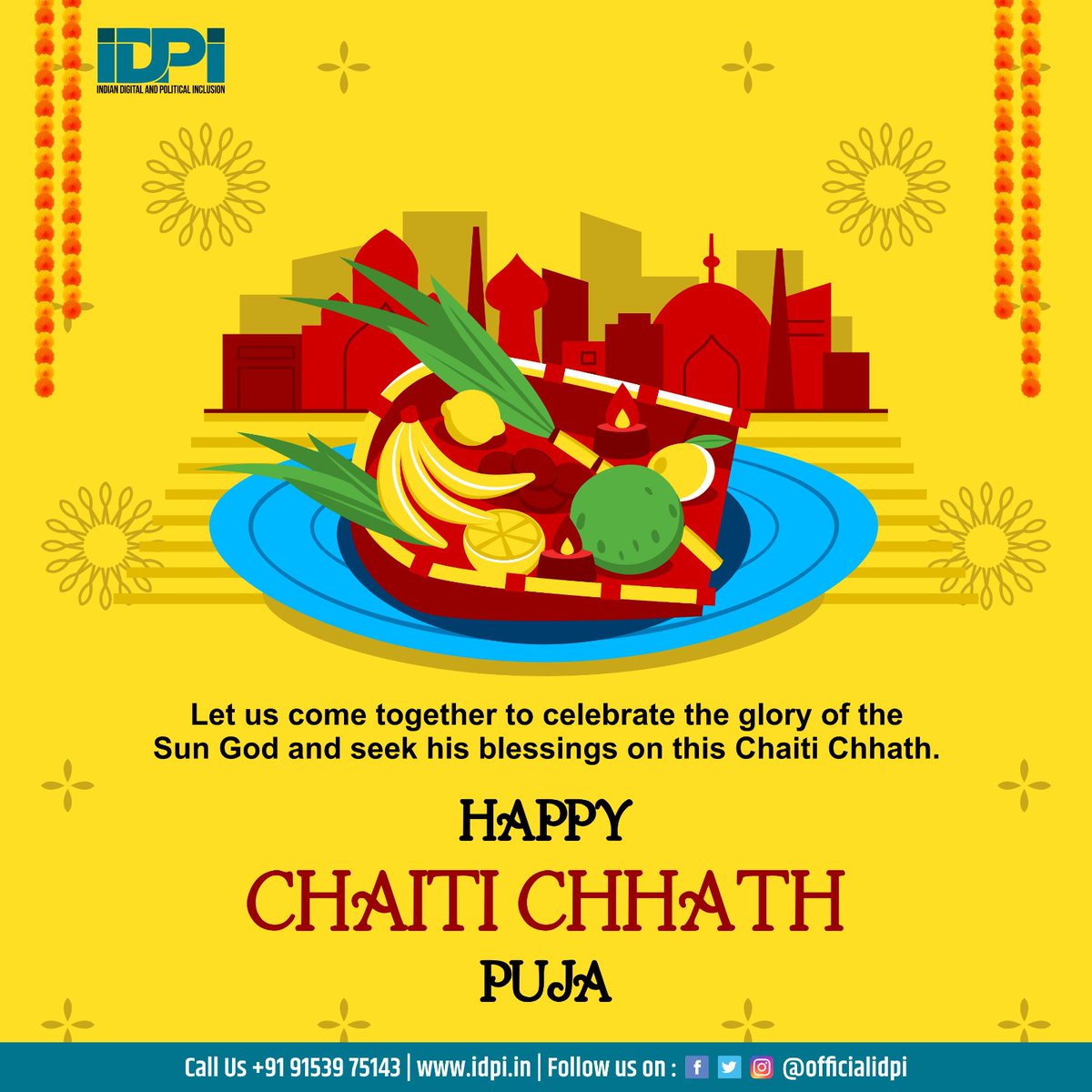 officialidpi's tweet photo. Festival of #ChaitiChhathPuja is a time for family reunions, feasting & seeking blessings of the #SunGod for good health, prosperity & happiness. May the blessings of the Sun God bring peace, happiness and prosperity.
#Chhath #chhathpuja #IDPI #IndianDigitalandPoliticalInclusion https://t.co/q2C7njj6cb