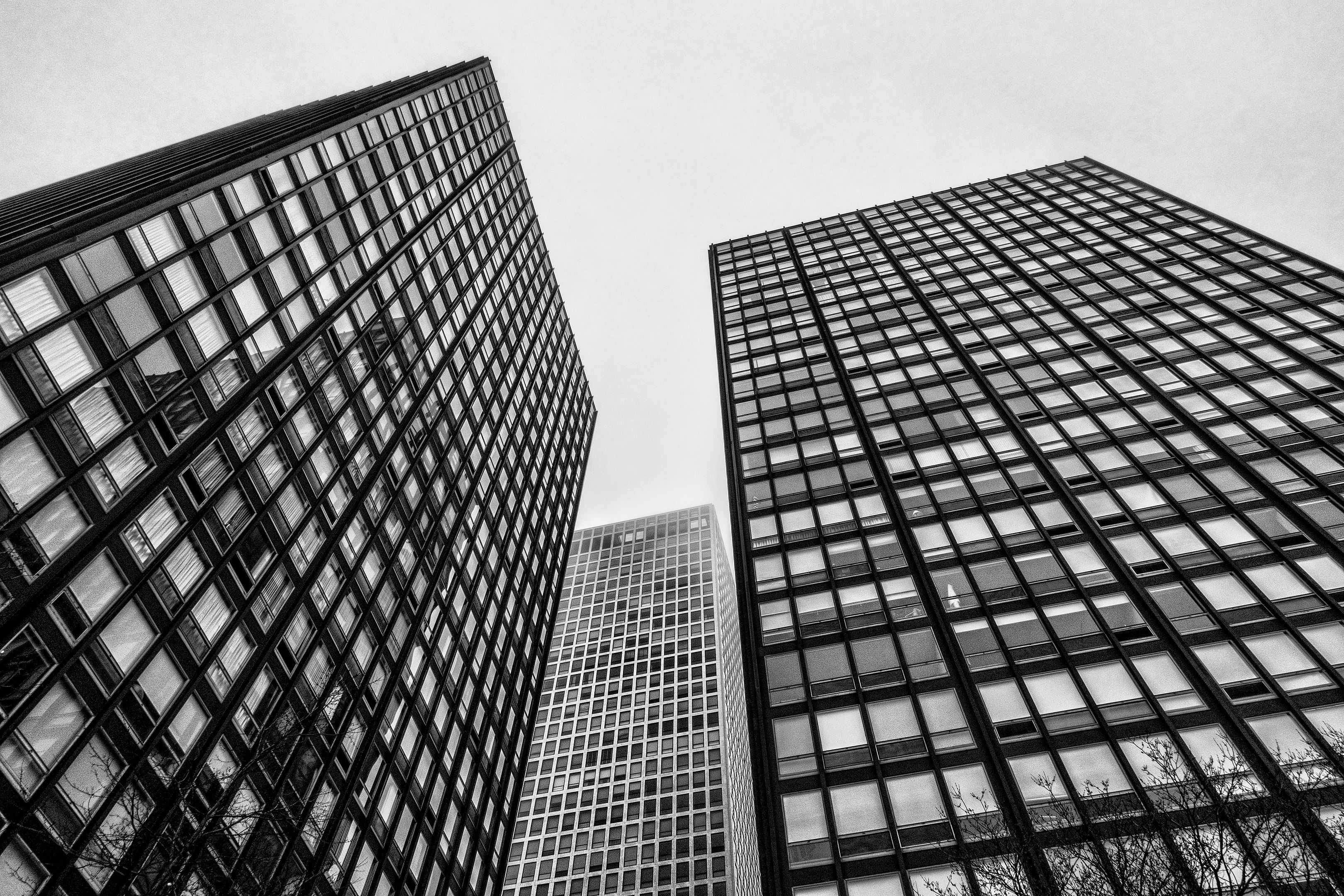 And now, in any city, if you look up at a skyscraper this is what you're most likely to see.

These 
