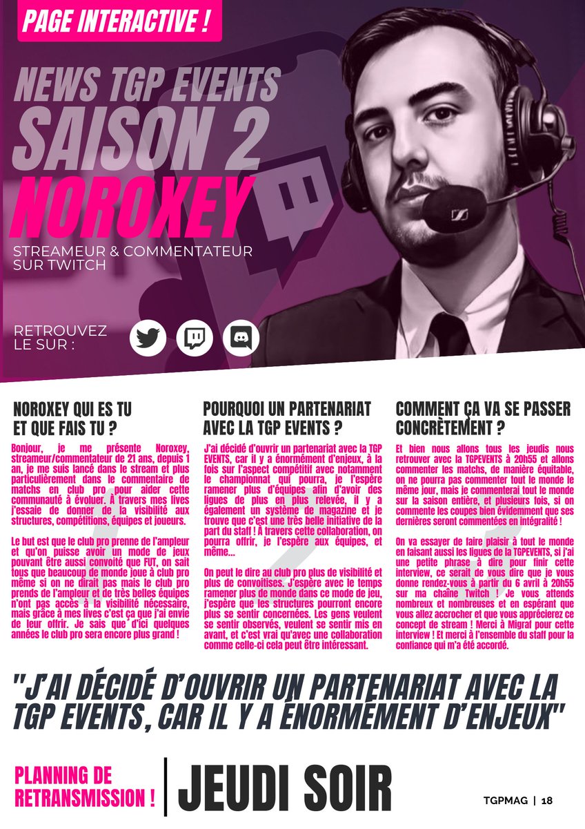 TGP_Events_'s tweet photo. 🚨🚨En attendant la #SAISON2 🚨🚨 ##TGPEVENTS
Voici le ZOOM du jour
Dédié à l'interview de @noroxey
#TGPMAG
Retrouvez l'intégralité du #MAGAZINE
#ACTUTGPEVENTS
DISCORD 👇 👇 👇
https://t.co/KJ4aPfZYMu
#TGPMAG L'INTÉGRAL LINK 👇👇👇
https://t.co/LIugjhLyTc https://t.co/yxlvMy3uN8