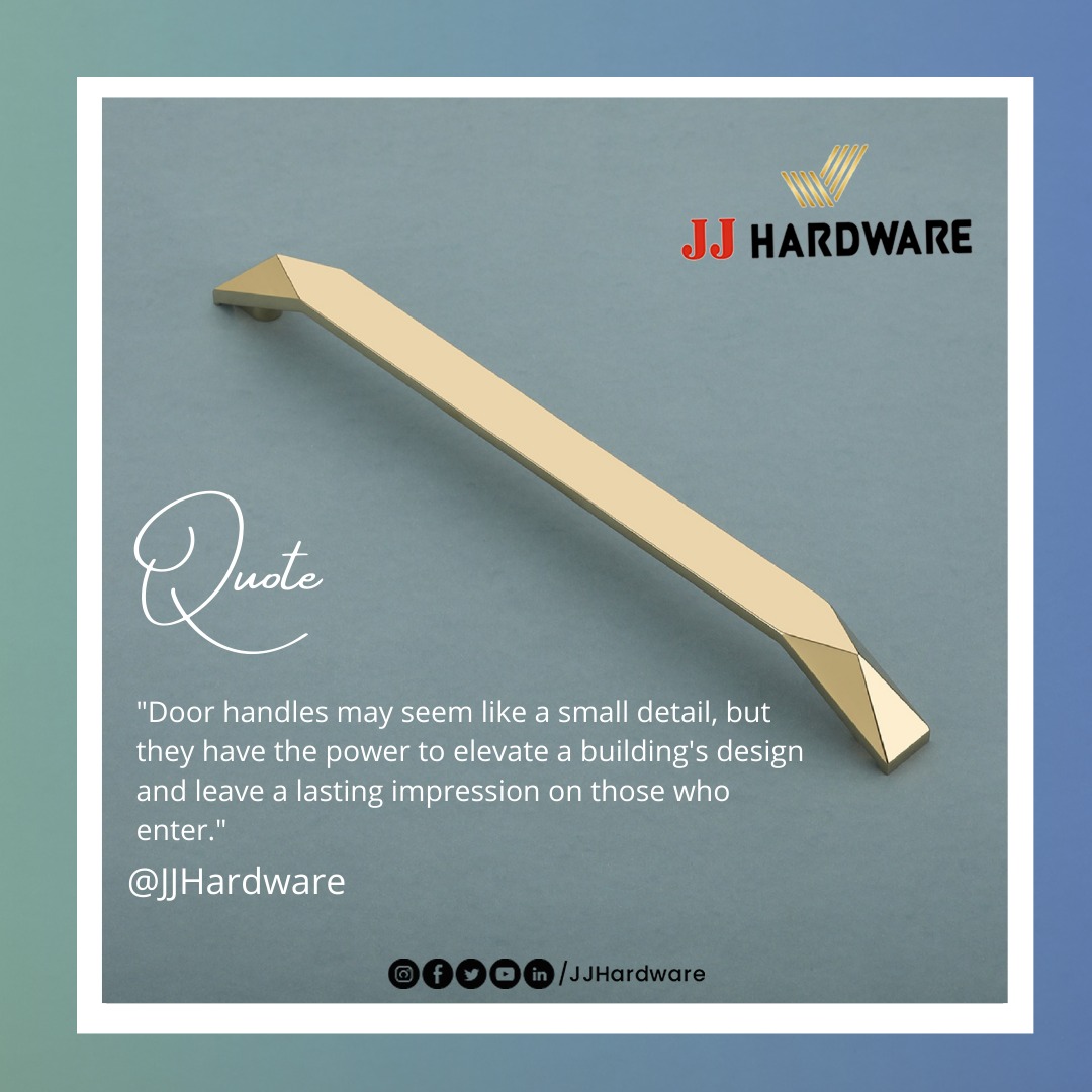 JJHARDWARE_'s tweet image. "From sleek and modern to ornate and vintage, door handles add a touch of personality to any space. Let's embark on a journey of exploration and discovery through the world of door handles."

#designinspiration #opentoadventure #doorhandles #hardware #hardwarestore #handle