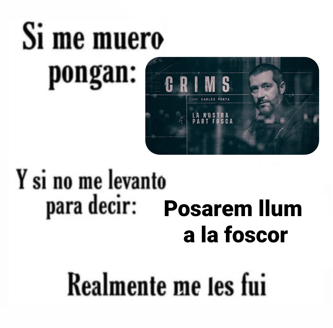 emdicRoger's tweet photo. dilluns de crims https://t.co/9Au80GC9QS