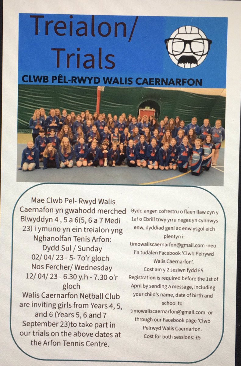 Addysg Gorfforol SHO (@agysho) on Twitter photo Cyfle gwych i genod bl.4,5 a 6 yr ardal i gael chwarae pêl rwyd gyda clwb llwyddiannus y dref. #ewchamdani <a href="/ysgol_yrhendre/">Ysgol Yr Hendre</a> <a href="/ysgol_maesincla/">Ysgol Maesincla</a> <a href="/LYsgol/">Ysgol Llandwrog</a> <a href="/ysgolfelin/">Ysgol Y Felinheli</a> <a href="/YBontnewydd/">Ysgol Bontnewydd</a> <a href="/YGRhosgadfan/">Ysgol Gynradd Rhosgadfan</a> Cyfle gwych i genod bl.4,5 a 6 yr ardal i gael chwarae pêl rwyd gyda clwb llwyddiannus y dref. #ewchamdani <a href="/ysgol_yrhendre/">Ysgol Yr Hendre</a> <a href="/ysgol_maesincla/">Ysgol Maesincla</a> <a href="/LYsgol/">Ysgol Llandwrog</a> <a href="/ysgolfelin/">Ysgol Y Felinheli</a> <a href="/YBontnewydd/">Ysgol Bontnewydd</a> <a href="/YGRhosgadfan/">Ysgol Gynradd Rhosgadfan</a>