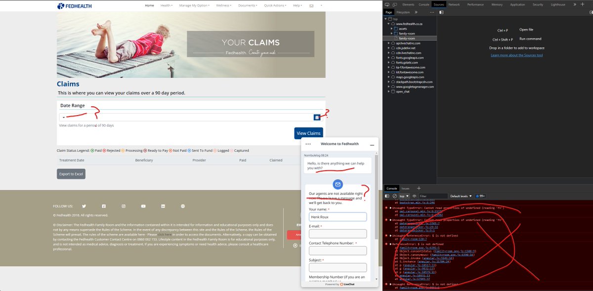 helloserve's tweet image. Your site is properly broken @FedhealthMed 
Where do I even submit a claim?