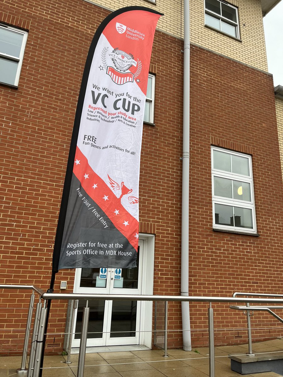 Today we begin the VC Challenge!
ALL <a href="/MiddlesexUni/">Middlesex University</a> Staff &amp; students can win prizes, get a free t-shirt &amp; goody bag to help their faculty win the coveted VC Cup! Win points- you choose which games or activities you want to play: eventbrite.com/e/549314262747 <a href="/MiddlesexSU/">MDXSU</a> #businessandlaw