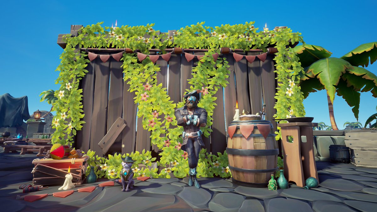 Well that wraps it up for my #SeaOfThievesCommunityDay after a great two days of evening sailing. It was me solo sailing sadly but at least I had my great cat companion with me to keep me company while grinding gold. #SeaOfThieves #SoTAnniversaryPromo <a href="/SeaOfThieves/">Sea of Thieves</a> #BeMorePirate