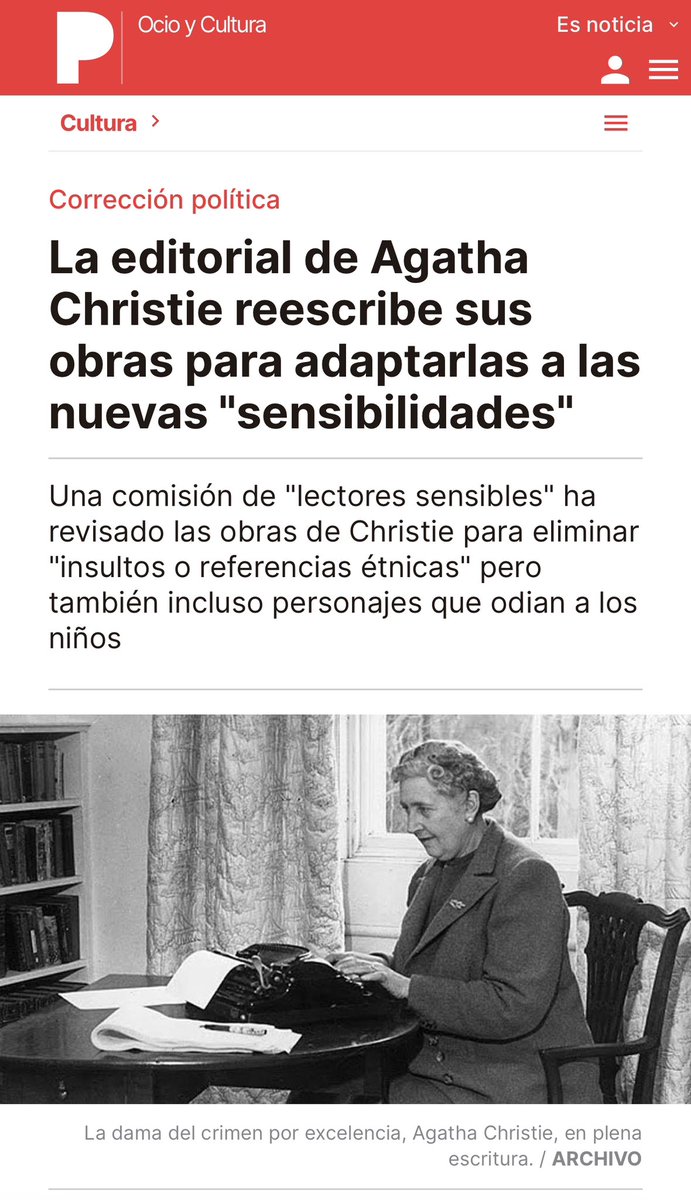 7Josean7's tweet photo. ⚠️¡Esto es un crimen y no lo que escribía Agatha Christie! Si no paramos esta locura el posmodernismo va a acabar con la cultura. 🤦🏻‍♂️😡😡😡😡😡 https://t.co/Kzh3PgP7vs