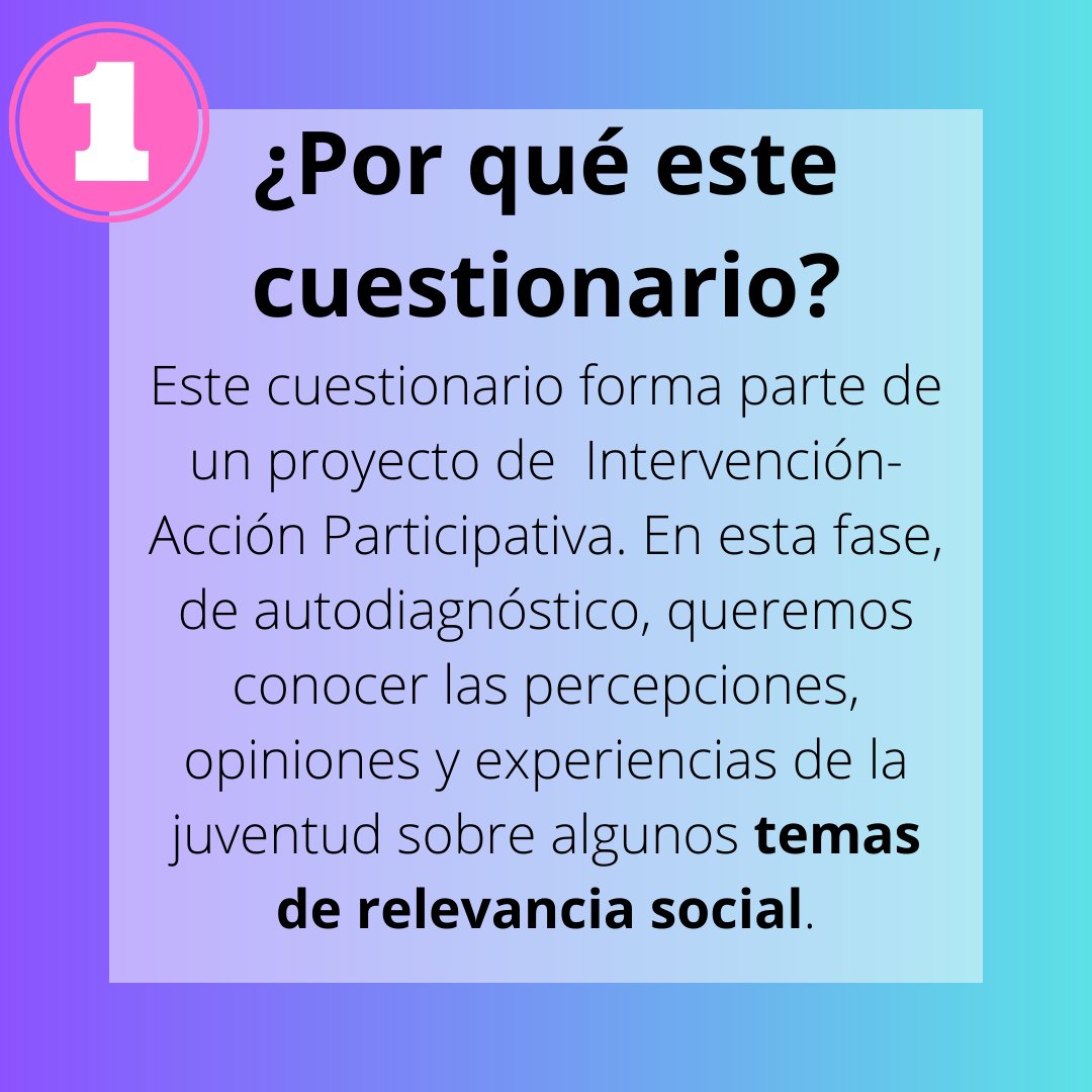 IAP_Juventud's tweet photo. 🔴 DIFUSIÓN 🔴
Conoce más sobre el proyecto y anímate a rellenar este cuestionario, dirigido a jóvenes de entre 14 y 25 años 👇:
https://t.co/BvGZHIoBDd https://t.co/R6aJtq9gkY