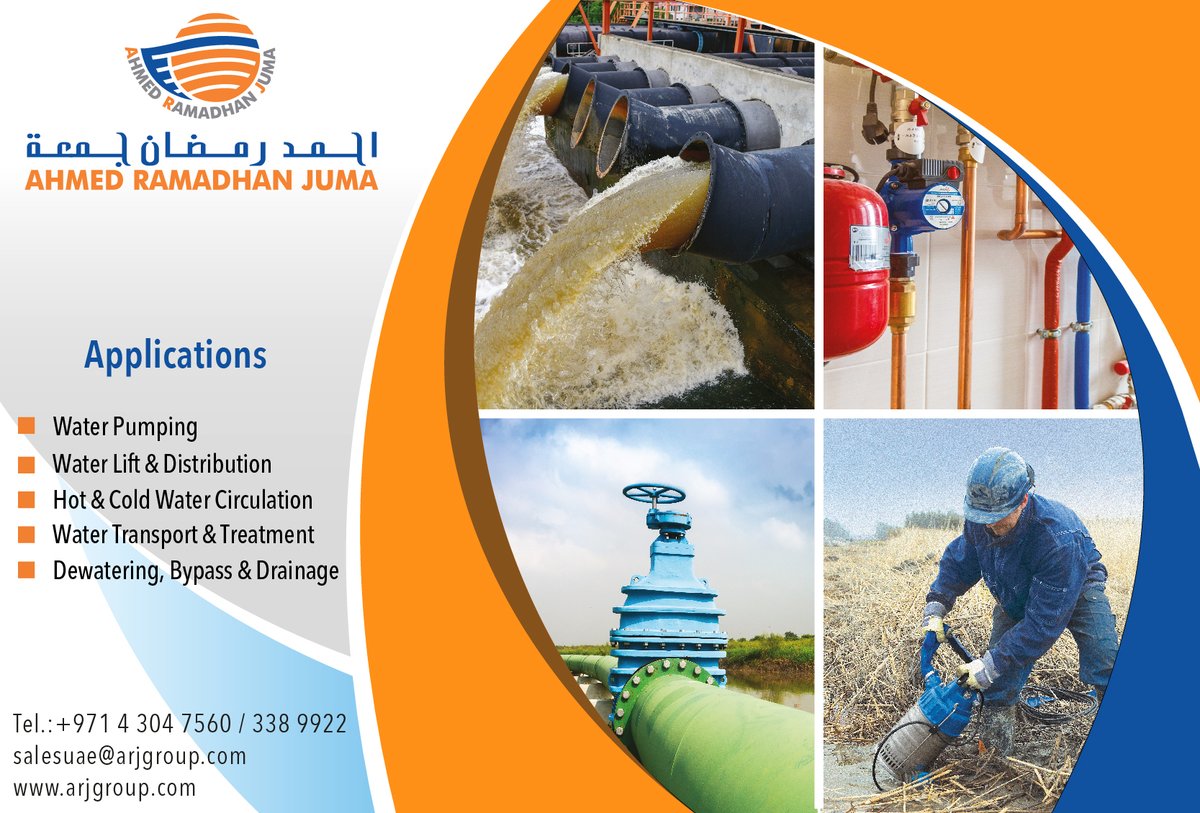 AHMED RAMADHAN JUMA
arjwatertechnology.com +971 4 304 7560/338 9922
#Xylem #Lowara #pumping #sewage #watersolutions #residentialbuilding #commercialbuilding #industry #irrigation #municipalservices #maintenanceservices #ARJWaterTechnology #ARJFamily