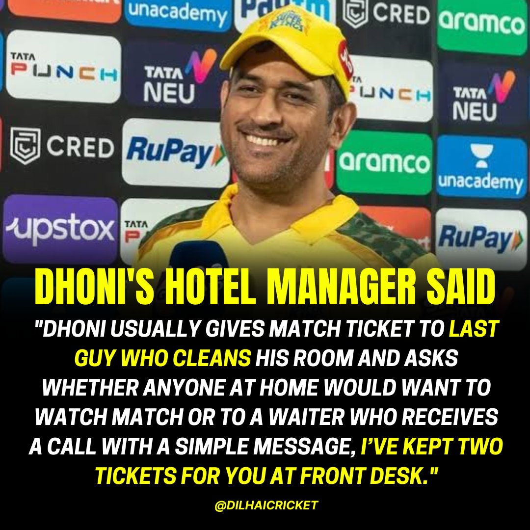 dilhaicricket's tweet photo. I also want to become a hotel cleaner 😎

#Cricket #MSDhoni #Dhoni #CSK #ChennaiSuperKings #IPL2023 https://t.co/fyAuxrUvpO