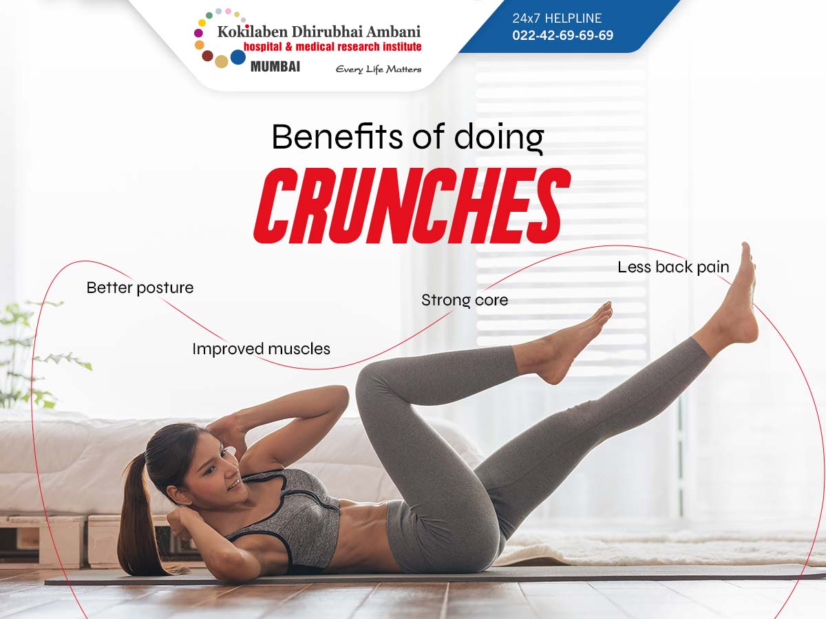 KDAHMumbai's tweet photo. #Crunches can be performed anywhere using only your bodyweight & no special equipment. They are known to increase muscular density & flexibility, #enhanceposture & #increasemobility. This exercise has numerous variations, each of which focuses on a different region of your abs. https://t.co/hJbA5oVeto
