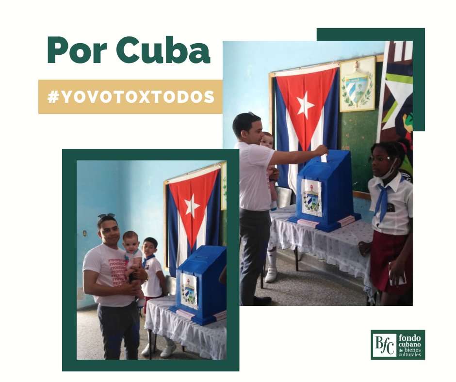 #Elecciones2023 ✍️🇨🇺 I Ibrahin, Sec. Gral de la UJC en <a href="/CubaFCBC/">Fondo Cubano de Bienes Culturales</a>, inmortalizó su voto unido de un día histórico. 

 ☑️ Él fue uno de los 5 711 397 electores (70,34%) que asistieron a las urnas hasta las 5:00 P.M. este 26/3. 

🇨🇺 Nuestros hij@s crecen en democracia. #YoVotoXTodos