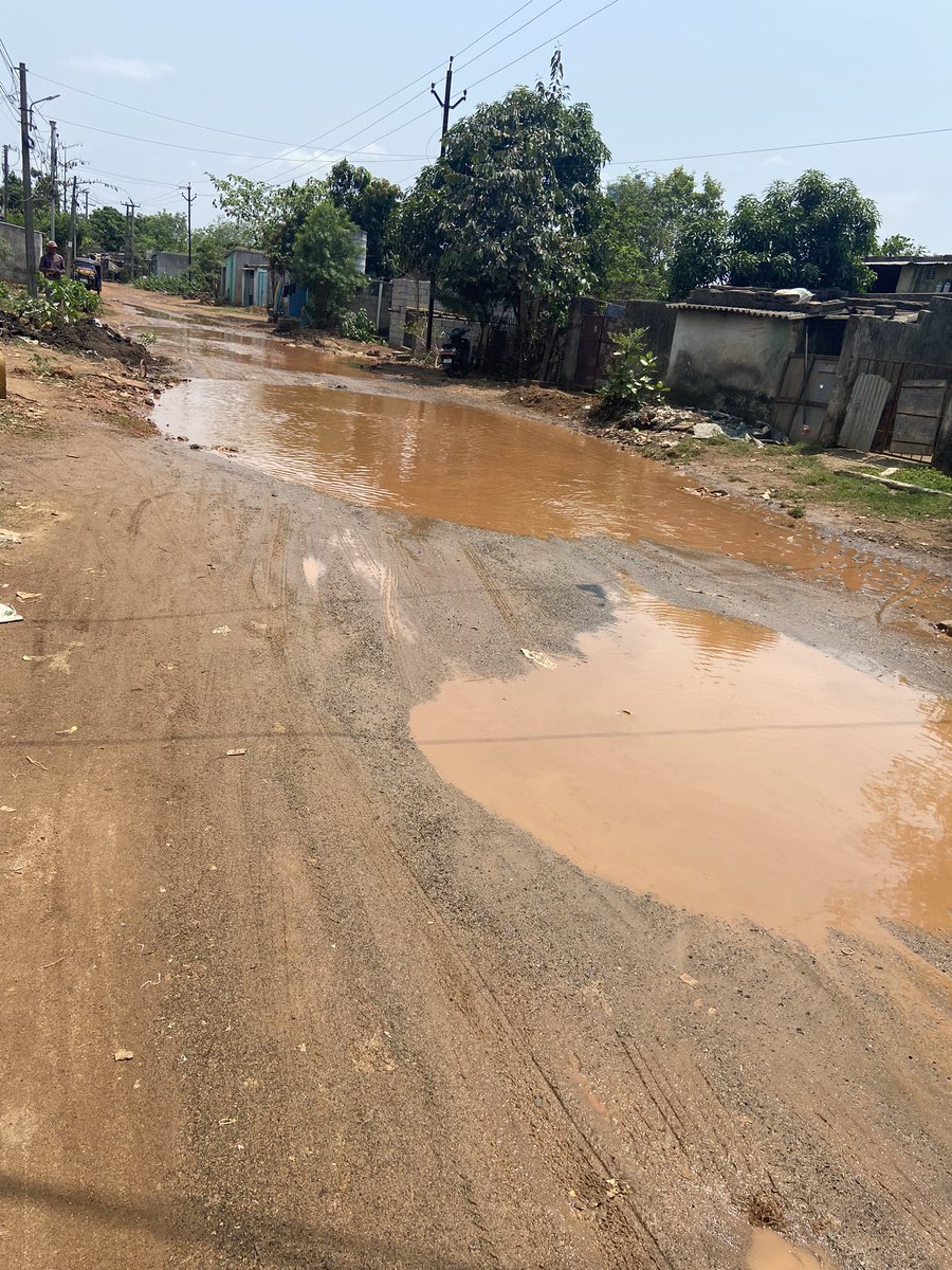 #BhubaneswarFirst
Dear <a href="/bmcbbsr/">BMC</a> pls look in to this as after 2 days of rain still water is there in the road (Phuleswari Temple Road, Patrapada)
Facing a lot of difficulty in going out. Appeal for drainage and new road fr the public. <a href="/MayorofBBSR/">Sulochana Das</a>