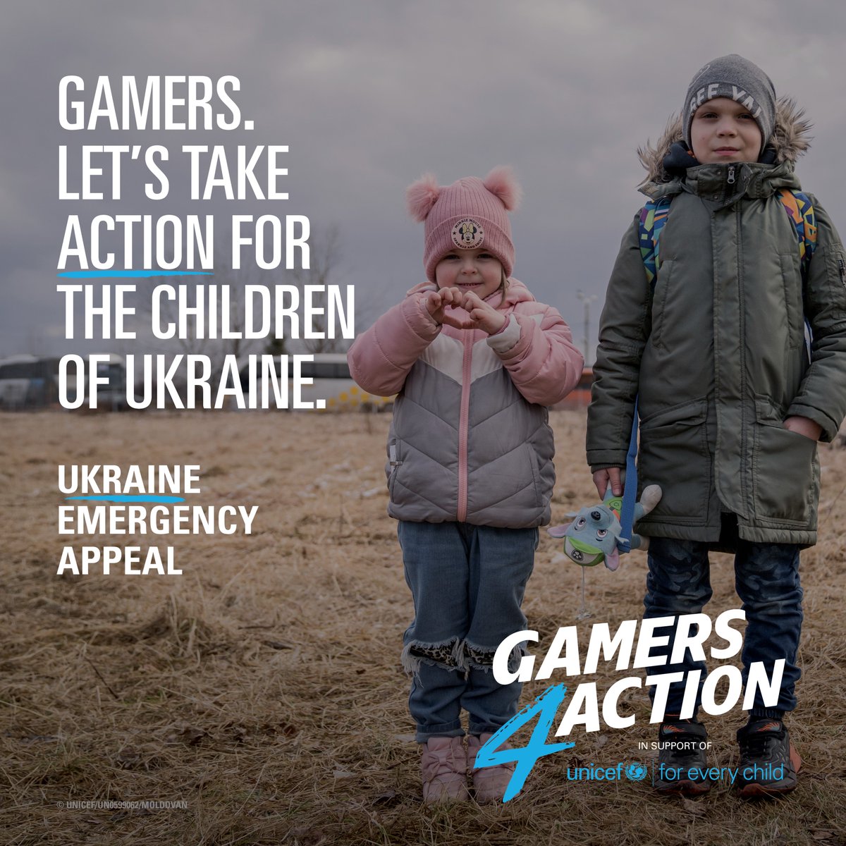 unicefaustralia's tweet photo. Calling all #Gamers🎮! Do you want to make a difference in the world? Join #Gamers4Action, a new fundraising campaign that supports UNICEF's work in Ukraine. Sign up today to be part of something amazing.

https://t.co/MwIfmtZgsO

cc @GGWPacademy 

#Streamers #GamersUnite https://t.co/LgkHh6Fevl