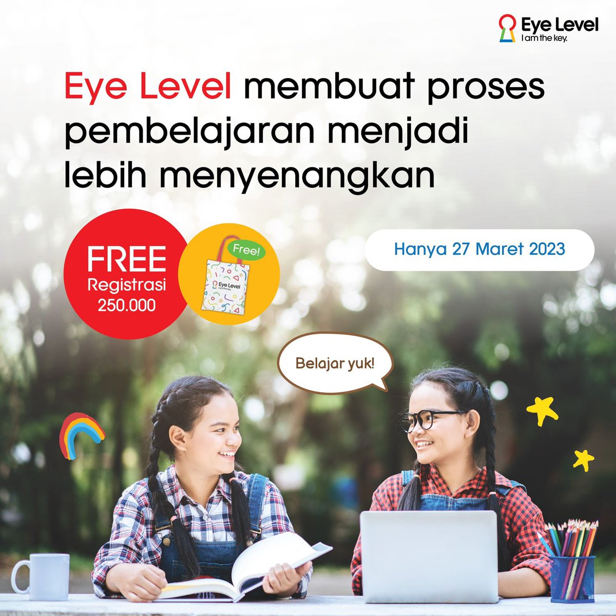 Eyelevel_sby's tweet image. ‼️PROMO‼️
Daftar Eye Level sekarang dan dapatkan:

🎁 Gratis Biaya Pendaftaran
🎁 Tote Bag Eye Level

Untuk info lebih lanjut mengenai program di Eye Level, silahkan hubungi:
☎️WA: +62 813-3059-2233
📍 Ruko Puri Widya Kencana K6/No.2, Citraland Surabaya, Indonesia

#eyelevel