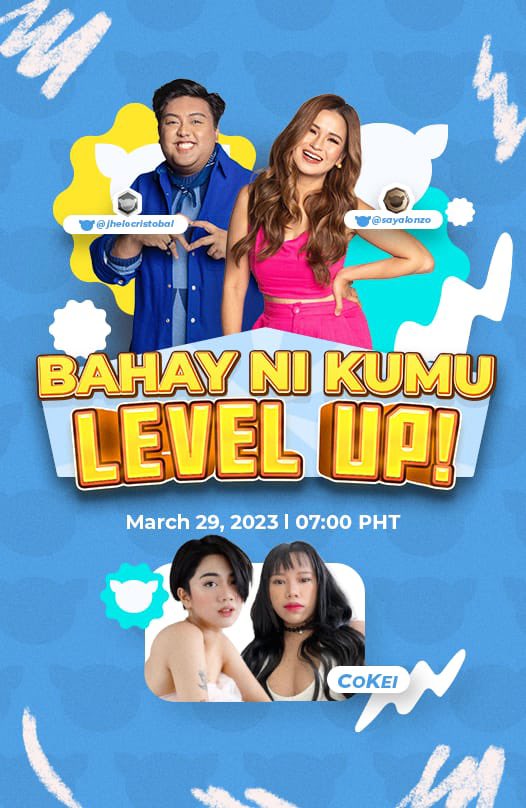 sayalonzo's tweet photo. Premium kwentuhan kasama ang premium friends Ana Coting and Kei Agitano - #CoKei!
Tutok Kuminizens dahil 3 lucky viewers ang may chance maka receive ng special prize!
Lahat ng yan this wednesday sa Bahay Ni Kumu Level Up sa @KStage! See yah!💗 https://t.co/dsIieYgy7B