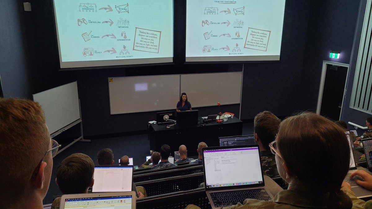 Fantastic to be back at UNSW today to inspire the next generation of Defence to not end up as the frozen middle! <a href="/COMAUSFLT/">Commander Australian Fleet</a>