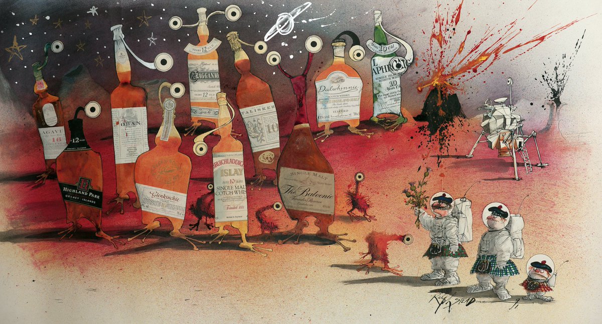 SteadmanArt's tweet photo. Sleep late, have fun, get wild, drink whiskey - HST

#InternationalWhiskeyDay #RalphSteadman #Whiskey #HunterSThompson https://t.co/KKaxFt87rB