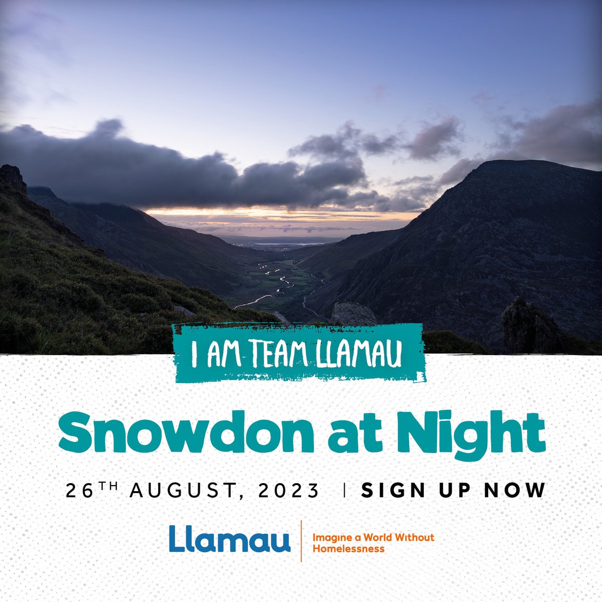 LlamauUK's tweet photo. Explore Mount Snowdon like you never have before by participating in Llamauβs nighttime trek. Sign up at: https://t.co/mY1MhY7TVR and help us in ending youth homelessness in Wales.
#IAmTeamLlamau #Llamau #SnowdonAtNight #YrWydffa #ImagineAWorldWithoutHomelessness https://t.co/HP9wsabH5M
