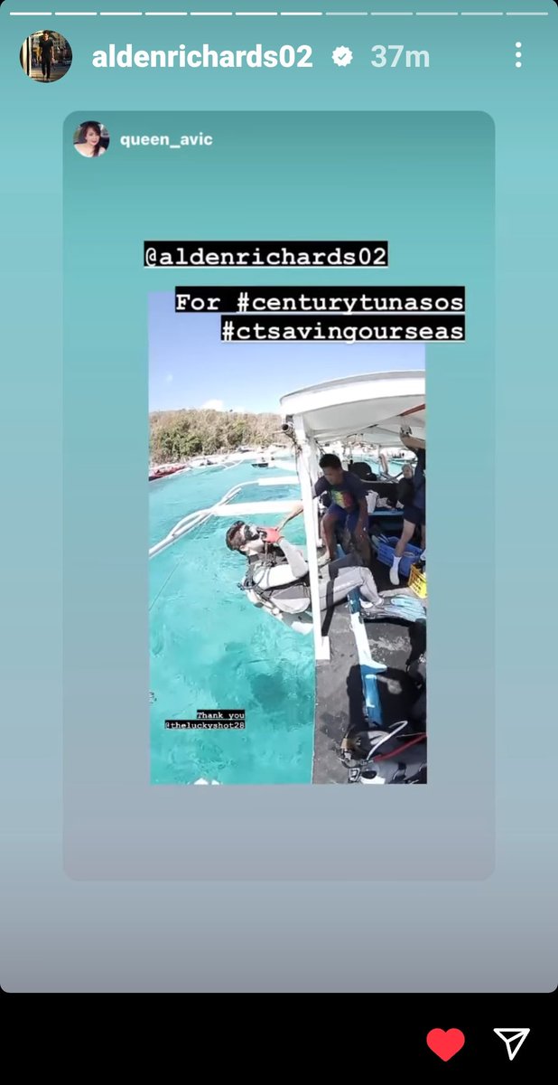 itsmeAiVee_2's tweet photo. P1. Grabe pakyawan na ng mga nirepost. 🤣🤣🤣
#CTSavingOurSeas
#ALDENxCenturyTunaSuperbods
#ALDENRichards ig https://t.co/ONEVlCrDXi
