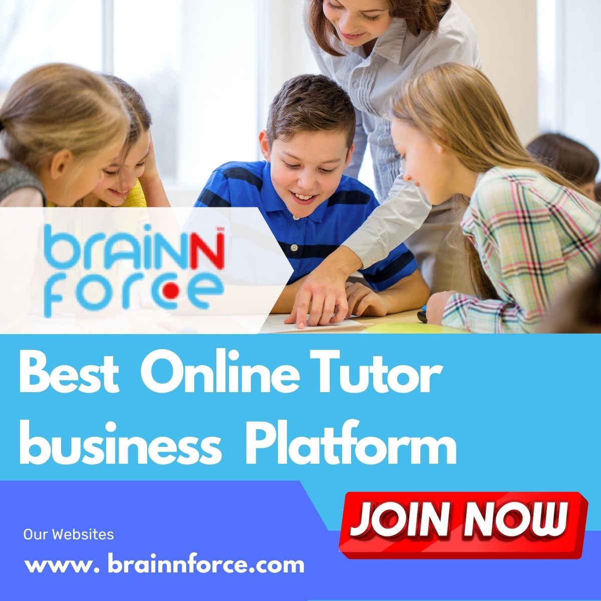 Brain n Force is one of the best online tutor business platforms available. 

#OnlineTutoring #Education #EdTech #BrainnForce #VirtualLearning #TeachingOnline #Elearning #OnlineEducation #TutoringBusiness #Entrepreneurship #freelancer