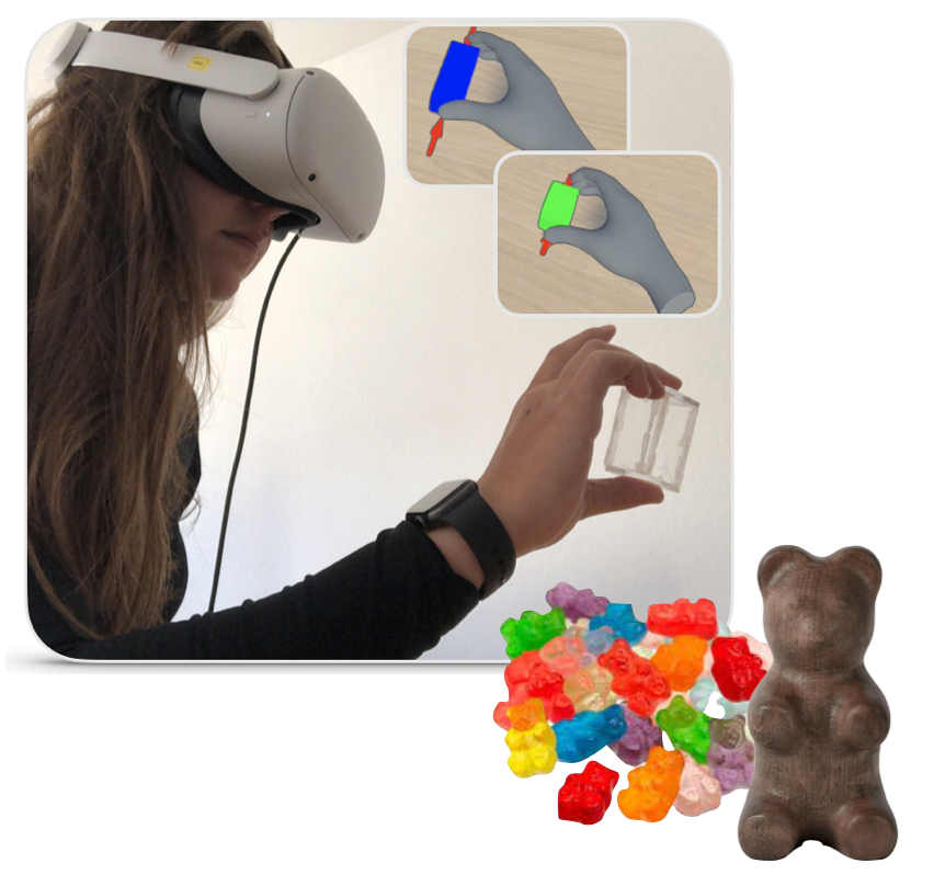 elodie_bouzbib's tweet photo. Iβll be presenting my latest work tonight at #ieeevr2023, in collaboration with @AnatoleLecuyer and Claudio Pacchierotti!
Can we make non-compressible tangibles deformable in VR? Check out our paper to find out!
@Hybrid_TeamVR @rainbow_irisa #VR #haptics #pseudohaptics https://t.co/yK934Iip6y
