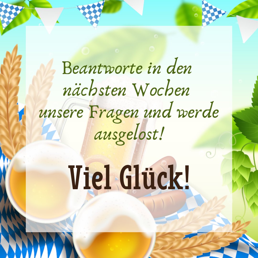Jetzt aufpassen und mitmachen! Jede Woche gibt es mehrmals die Chance 2 Tickets für unsere Frühlingswiesn zu gewinnen!
Viel Glück!! 🍀