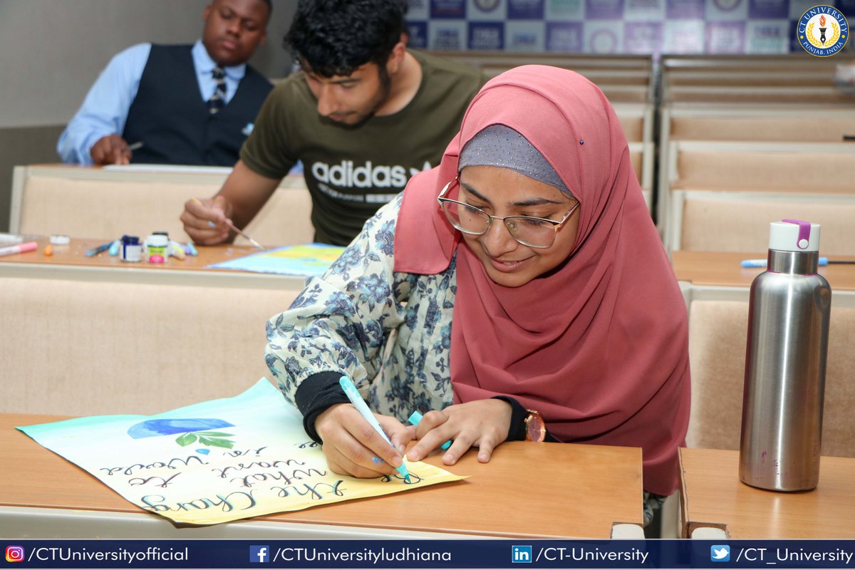 CT_University's tweet image. CT University's School of Agriculture and Natural Sciences, organized a Slogan Writing and Poster Making Competition on Theme- “Accelerating Change”. 
Students from different schools participated and showcased their thought process.🤞💯
#CTU #sloganwriting #CTians