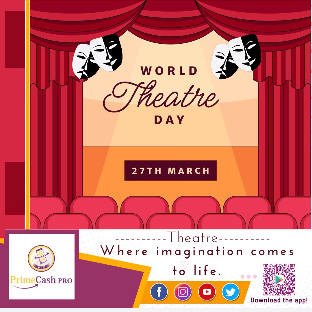 Wishing you a World Theatre Day filled with the joy, laughter, and tears that only live theatre can bring.
.
.
.
#WorldTheatreDay #TheatreLife #TheatreLove #StageMagic #TheatreFamily #TheatreInspiration #TheatreCommunity #PerformingArts #DramaLife #ActorsLife #primecash