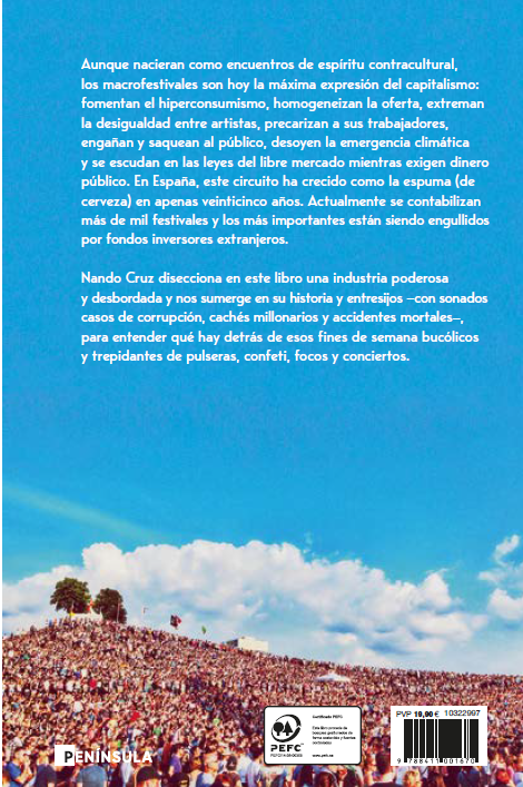 Vamosssss, que ya tenemos contraportada de...
"Macrofestivales. El agujero negro de la música".

(A la venta el 3 de mayo).