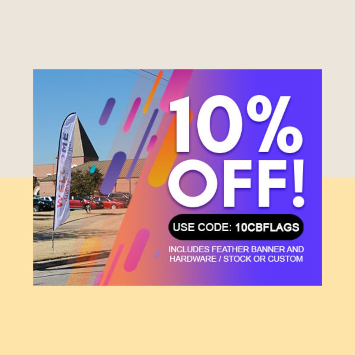 Church_Banners's tweet photo. Help your #Easter guests find your parking lot with flag banners - available up to 14' tall! 

Save 10% on your order with code 10CBFLAGS at https://t.co/47tlPRueKe https://t.co/qT5V4Yca4e