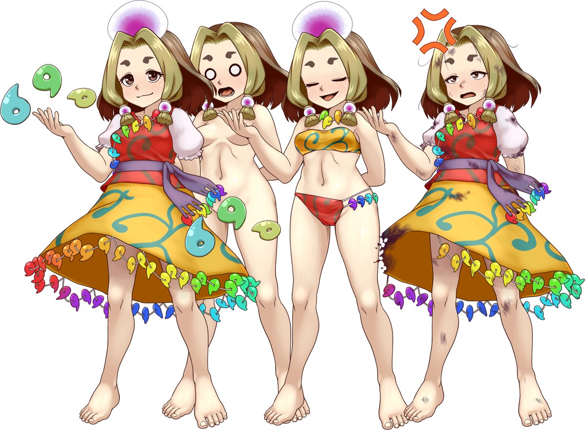 フリルよりもこういうキャラたちの方が描くの大変だったかな。小物が多いとか、服装が変とか、柄が厄介とか。。。