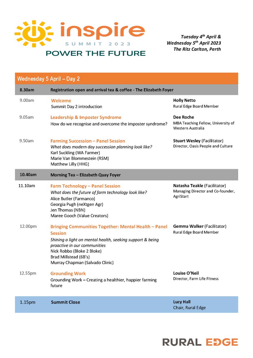 INSPIRE Summit 2023 - Power the Future.
We are only a week away from an incredible line up of speakers, and the opportunity to connect and network with farmers &amp; agriculture industry representatives. ccem.eventsair.com/2023-rural-edg…