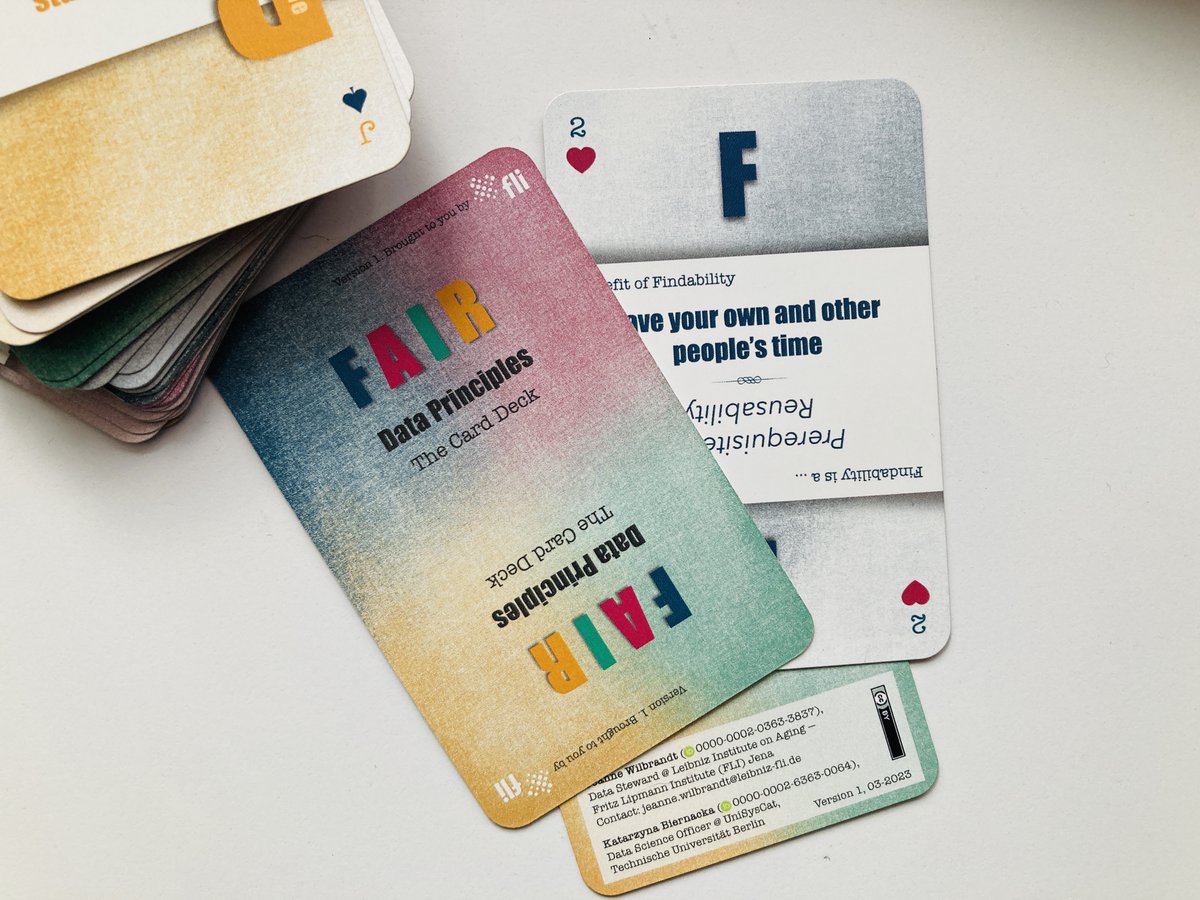 @allysonlister @resdatall We're in with the beautiful #FAIR Data Principles - The Card Deck designed by Jeanne Wilbrandt and @BiernackaFDM #RDM #RDMTraining