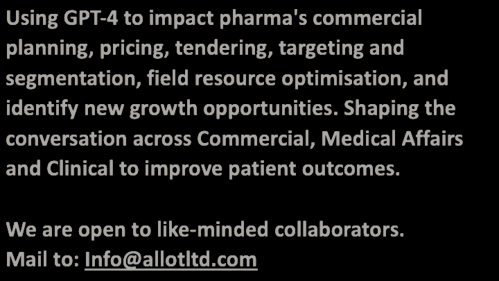 allotltd's tweet photo. GPT in Commercial Pharma. https://t.co/QSvfUrpaDX