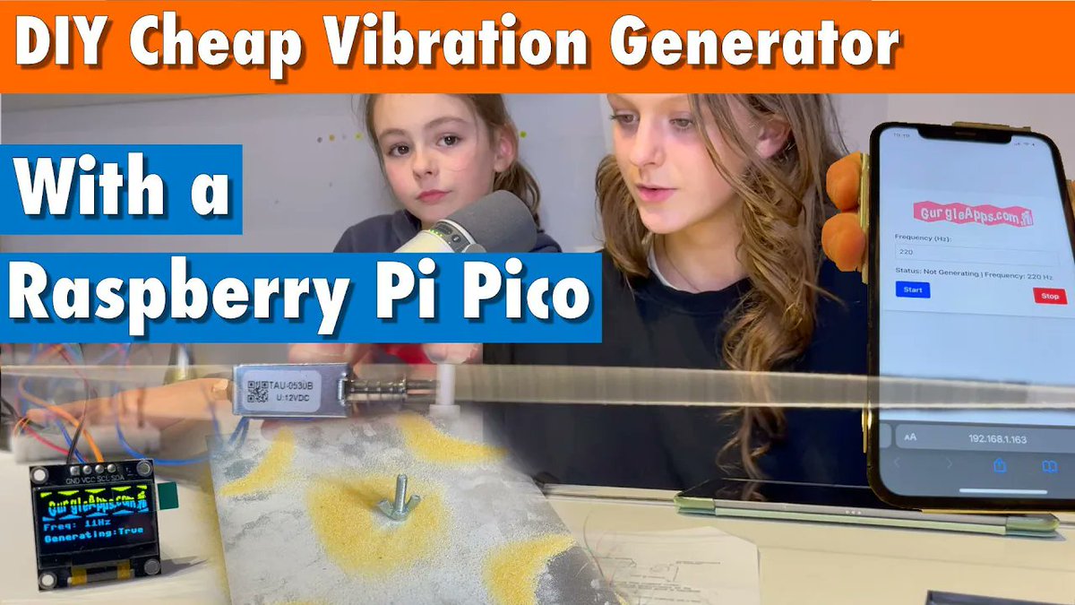 GurgleApps's tweet photo. Just had a blast using @Raspberry_Pi Pico W for a physics experiment! We created a custom vibration generator using parts from other projects, like Pico Pong. See the video where we share all code & build process: https://t.co/iU2R1edUGX
@TheMagPi #monthofmaking #StemEducation https://t.co/wZMBOiGSlE