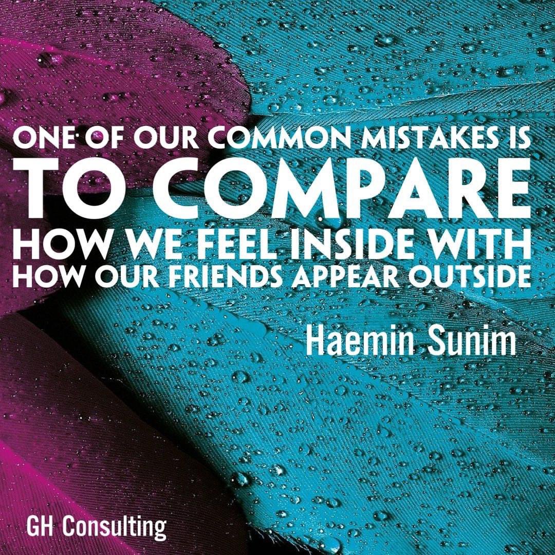 Be kind to yourself and jump off the comparison bus