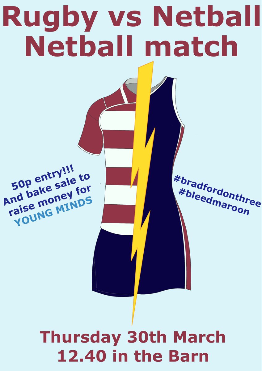 bgsnetball's tweet photo. This thursday our year 13 netballers take on the year 13 @BGSRUFC players in an end of season netball match! 

All proceeds raised go towards Young Minds ⭐️ https://t.co/7pvrJ5x8cQ