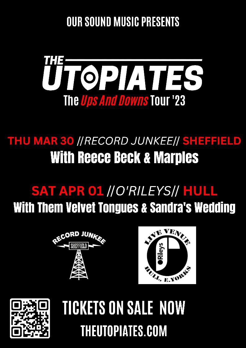 Everyone calmed down a bit from Saturday?😅 Good cus we’re back @RecordJunkee this Thursday, supporting @TheUtopiates .Tickets available here: skiddle.com/e/36247132