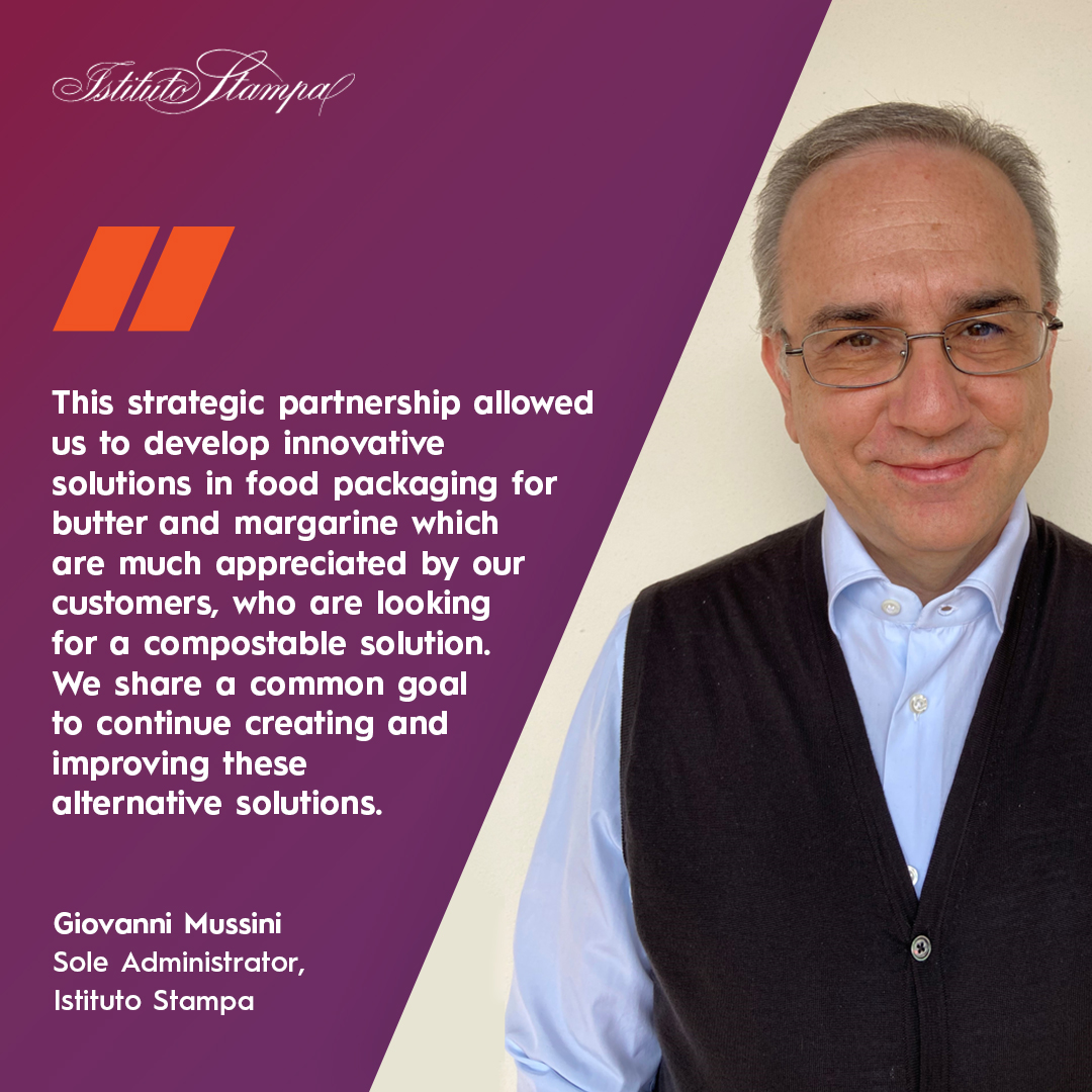 How can we ensure sustainable packaging in the future? With collaboration and innovation.💡We've partnered with Istituto Stampa in a compostable butter and margarine packaging solution, that enables an added sustainable benefit to major European brands. ahlstrom.com/Media/releases…